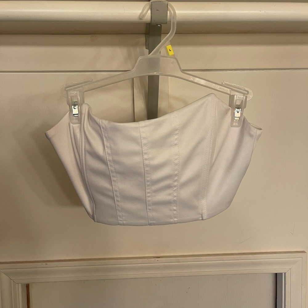 White Corset Tube Top